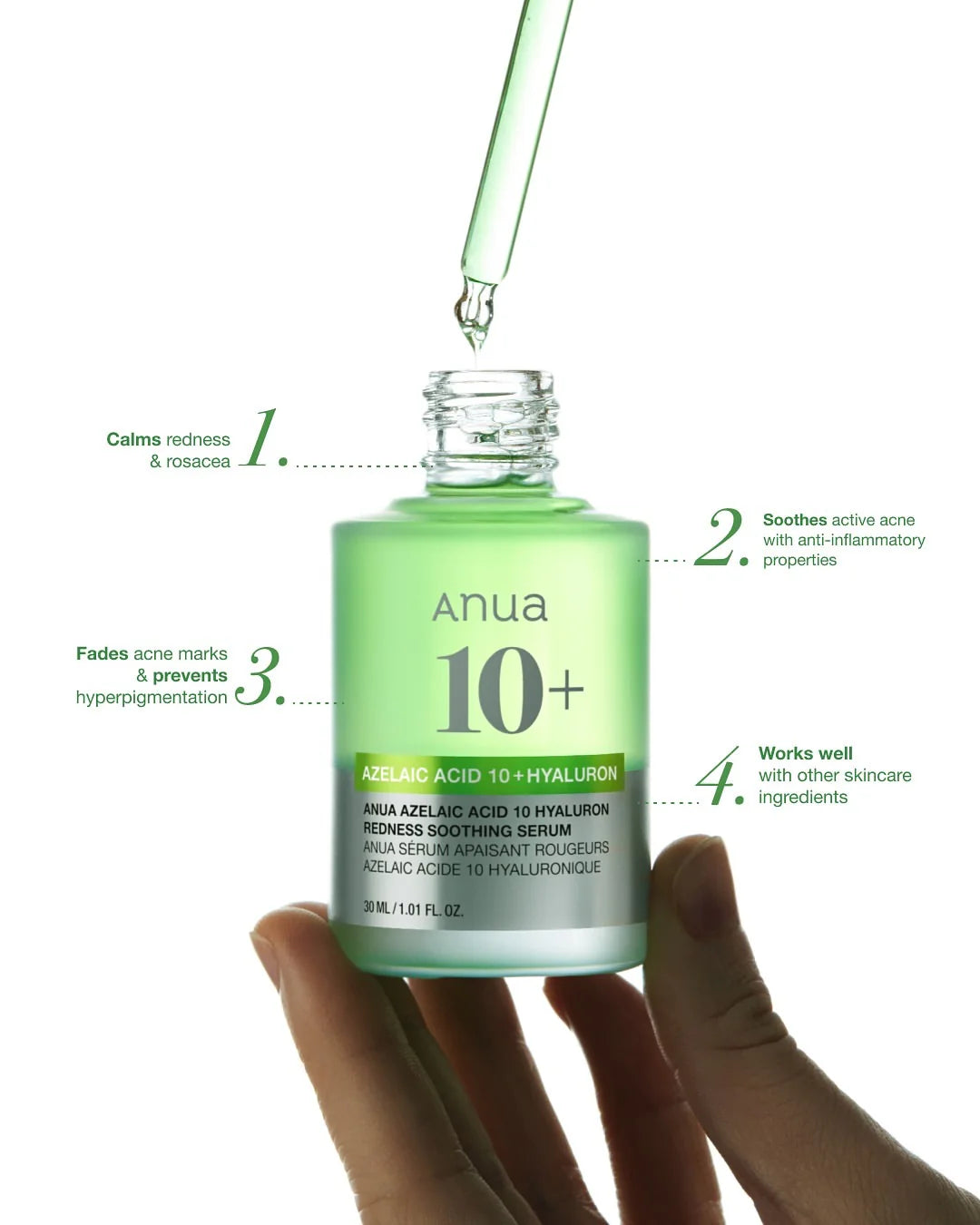 Anua | Azelaic Acid 10 Hyaluron Redness Soothing Serum