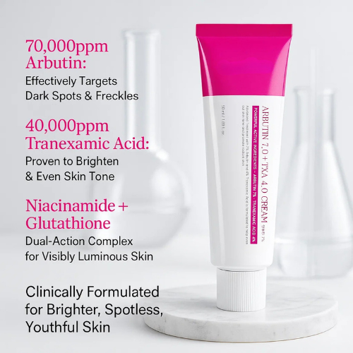 Arbutin 7% + Tranexamic Acid 4% Cream