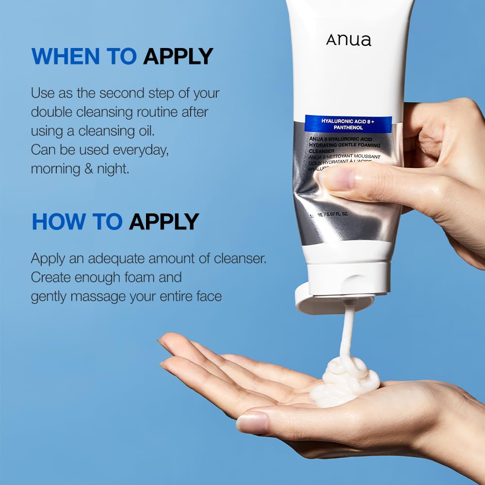 Anua | 8 Hyaluronic Acid Hydrating Gentle Foaming Cleanser