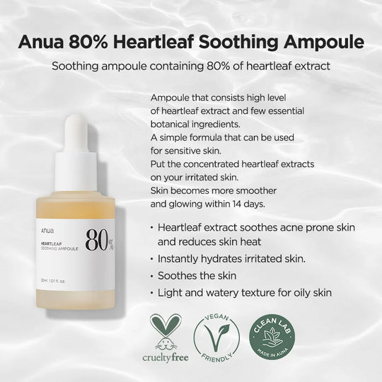 Anua | Heartleaf 80% Moisture Soothing Ampoule